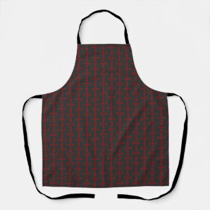 Cross with red ornament apron