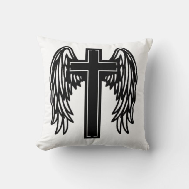 Cross with wings  cushion (Front)