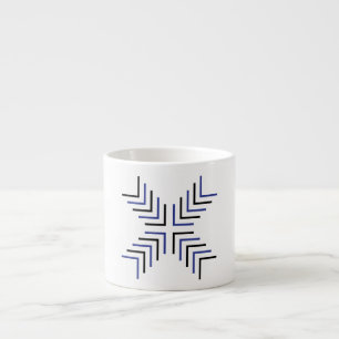 Cross X (black & blue) Espresso Cup