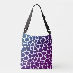 Crossbody Bag - Animal Print Giraffe Purple