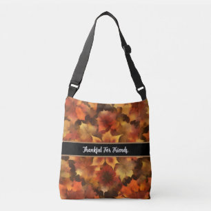 Crossbody Bag Autumn Leaves For Her Custom Text