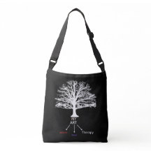Crossbody Bag, black, 'MyArtTree' design