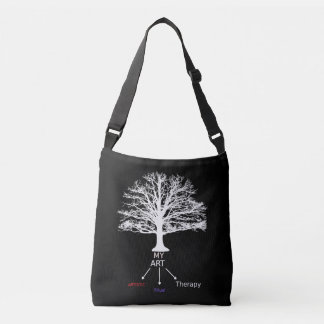 Crossbody Bag, black, 'MyArtTree' design Crossbody Bag