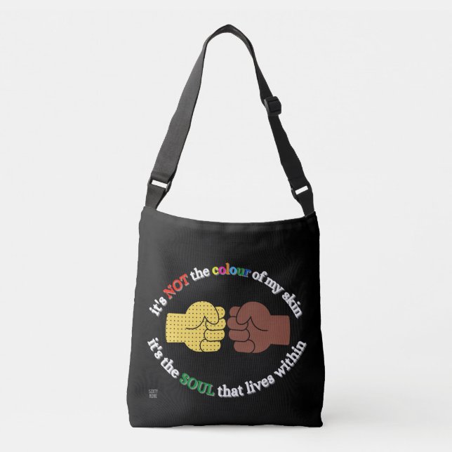 crossbody bag  "END RACISM" (Front)