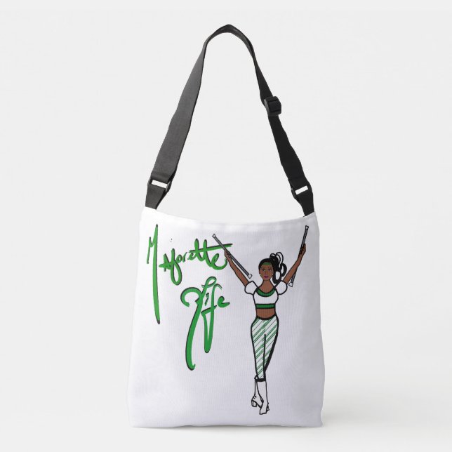 Crossbody Bag Green  Stripe (Front)
