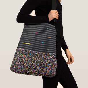 Crossbody bag Rain of coloured flowers