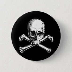 Crossbones 6 Cm Round Badge