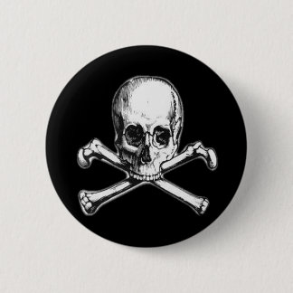 Crossbones 6 Cm Round Badge