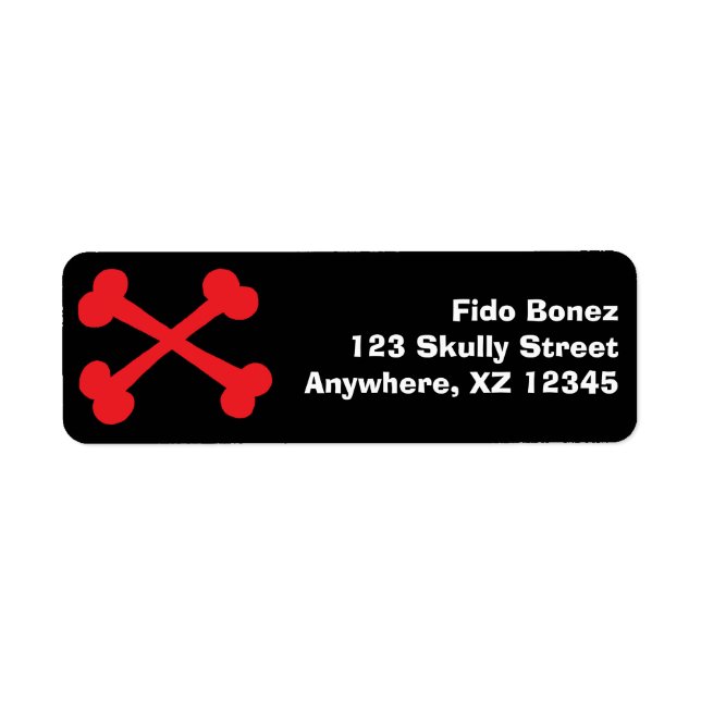 CrossBones Return Address Label (Front)