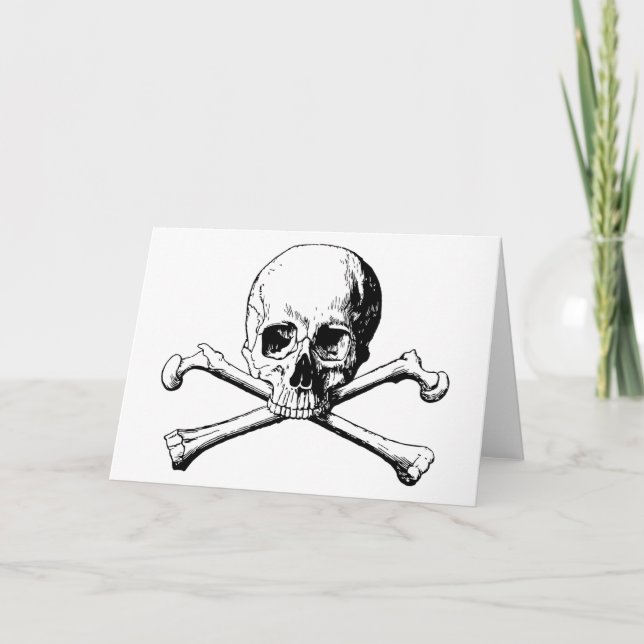 Crossbones skull card (Front)