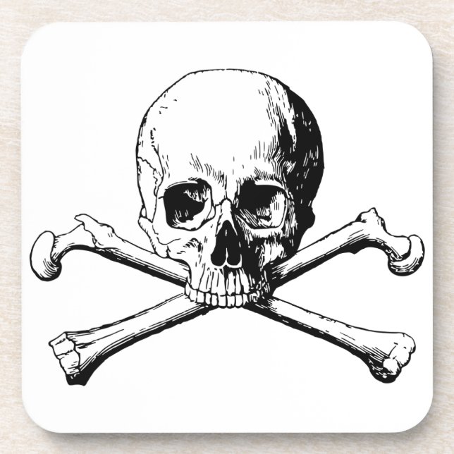 Crossbones skull coaster (Front)