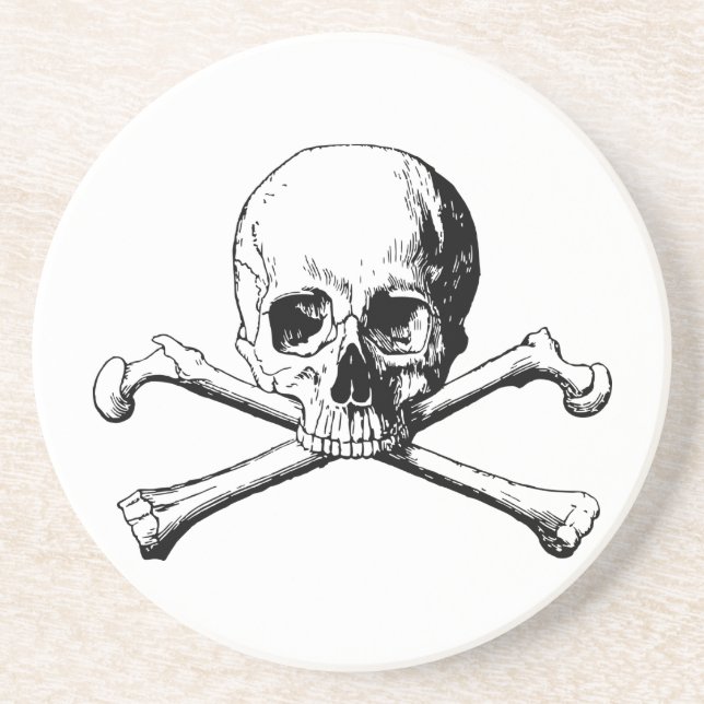 Crossbones skull coaster (Front)
