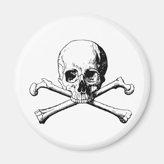 Crossbones skull magnet (Front)