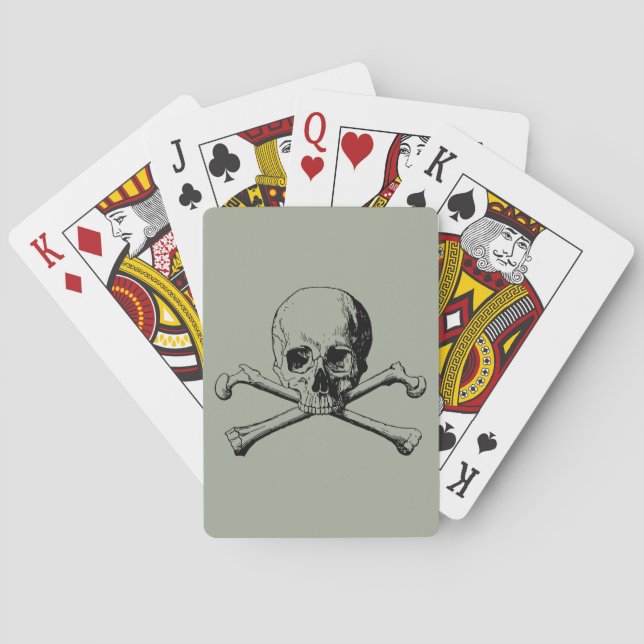 Crossbones skull playing cards (Back)