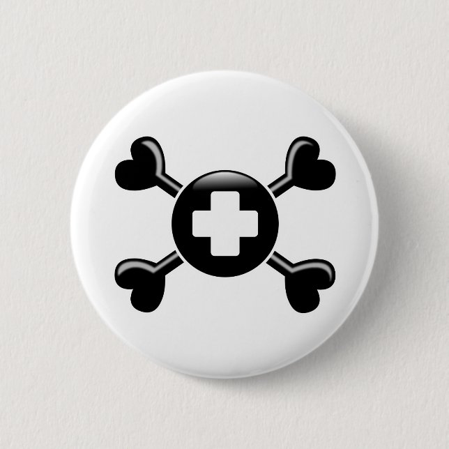 Crossbones Surgical Technology 6 Cm Round Badge (Front)