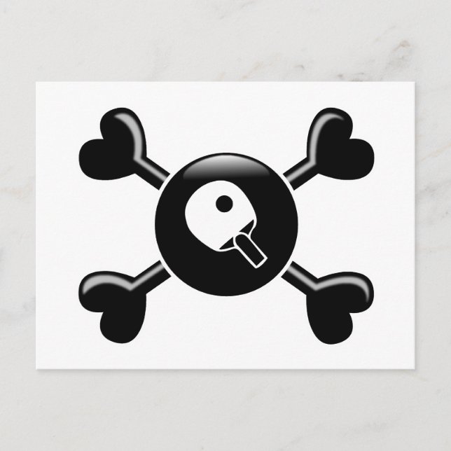 Crossbones Table Tennis Postcard (Front)