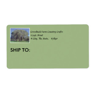 Crossbuck Farm Country Crafts SHIPPING Label