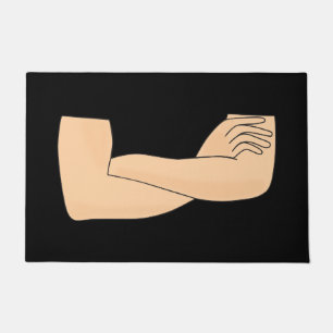 Crossed arms doormat
