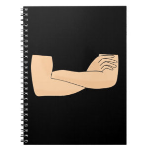 Crossed arms notebook