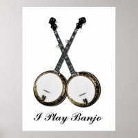 CROSSED BANJOS-POSTER