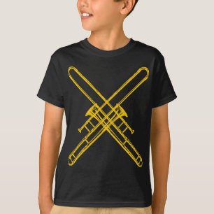 Crossed "Brass" Trombones T-Shirt