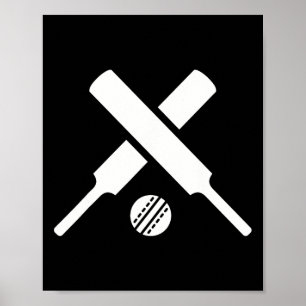 Crossed Cricket Ts Poster