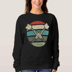 Crossed Darts Missiles Dart Player Cross Playing Sweatshirt