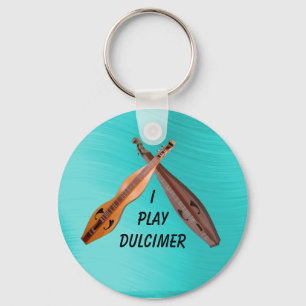 CROSSED DULCIMER-KEYCHAIN KEY RING