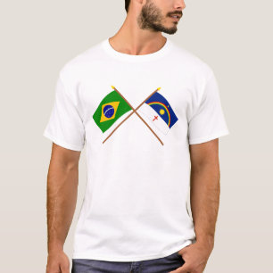 Crossed Flags of Brazil and Pernambuco T-Shirt