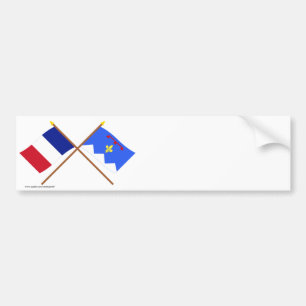 Crossed flags of France & Alpes-de-Haute-Provence Bumper Sticker