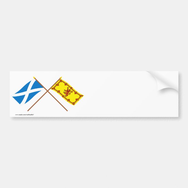Crossed Flags of Scotland Bumper Sticker (Front)