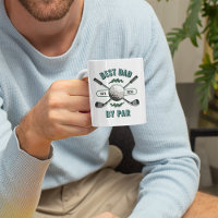 Crossed Golf Clubs & Golf Ball Best Dad By Par