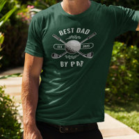 Crossed Golf Clubs & Golf Ball Best Dad By Par