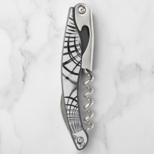 Crossed grey lines remind us of drawings of claw corkscrew