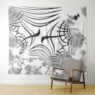 Crossed grey lines remind us of drawings of claw tapestry