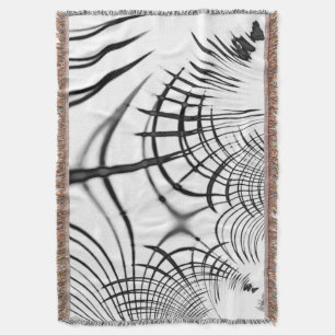 Crossed grey lines remind us of drawings of claw throw blanket