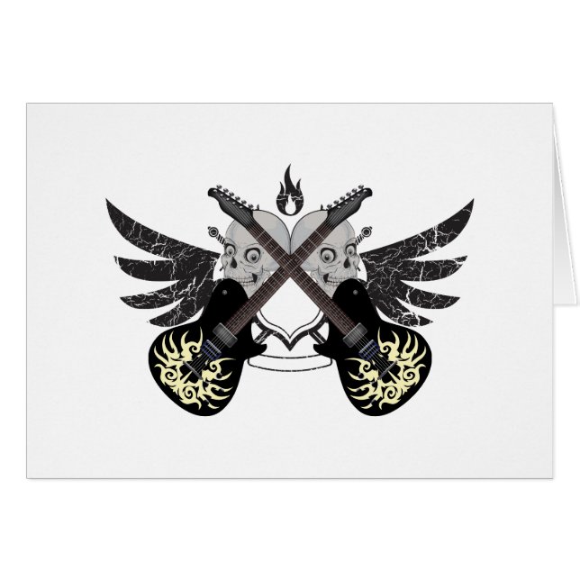 Crossed Guitars and Skulls (Front Horizontal)