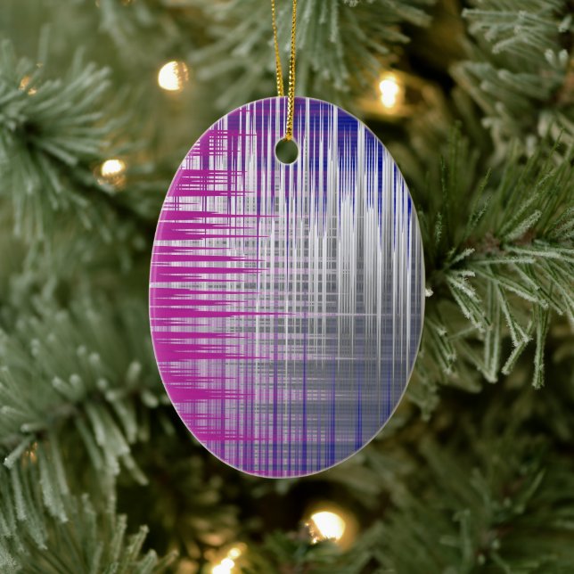 crossed lines ceramic ornament (Tree)