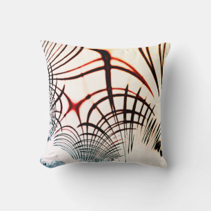 Crossed lines of varied colours in light backgroun cushion
