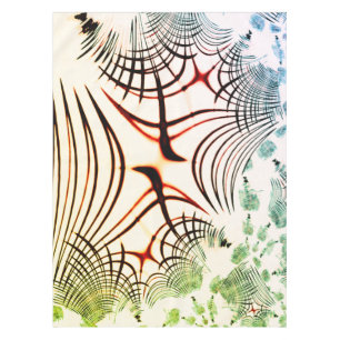 Crossed lines of varied colours in light backgroun tablecloth