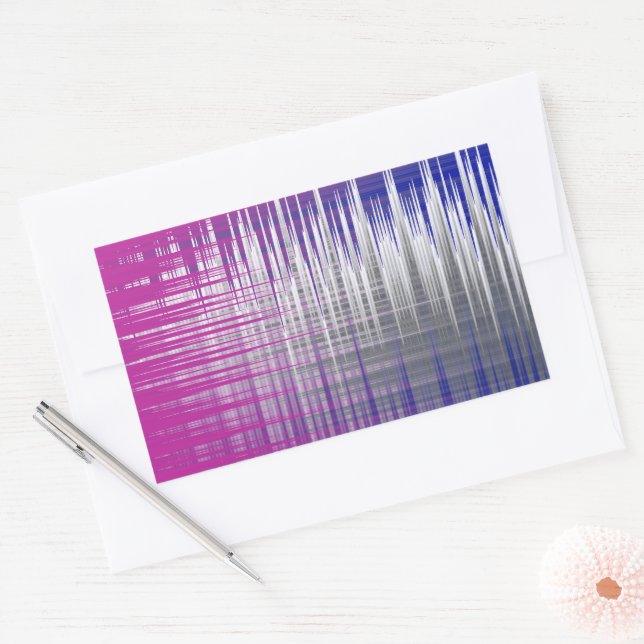 crossed lines rectangular sticker (Envelope)
