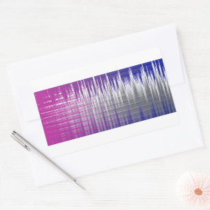 crossed lines rectangular sticker