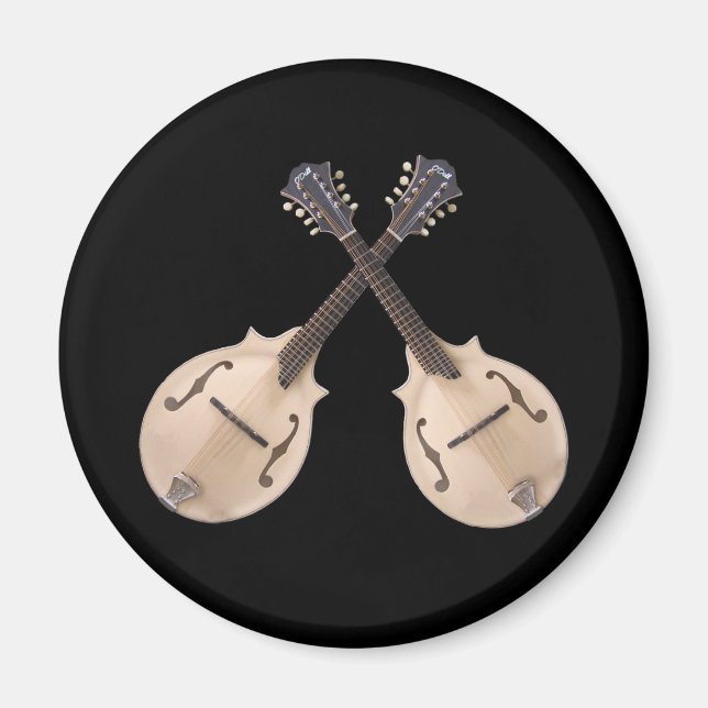 CROSSED  MANDOLINS- MAGNET (Front)