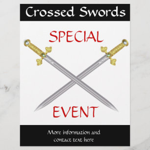 Crossed Mediaeval Swords Flyer Template