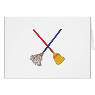 Crossed Mop & Broom
