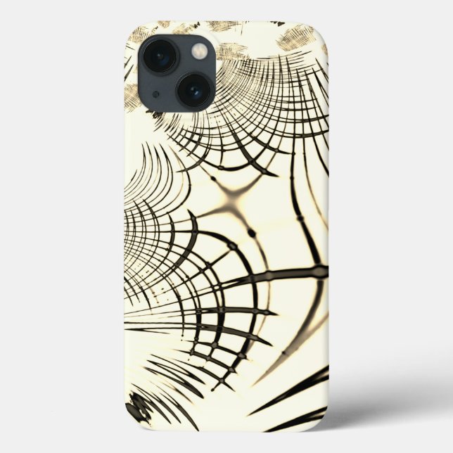 Crossed nut-brown curved traces, light background Case-Mate iPhone case (Back)