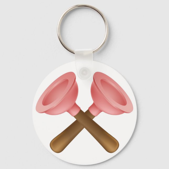 Crossed plungers tools icon key ring (Front)