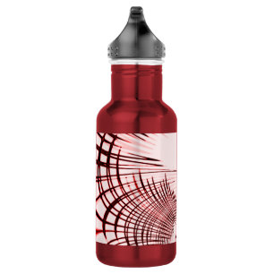 Crossed red and brown curves on light background 532 ml water bottle