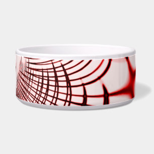 Crossed red curved traces on clear background