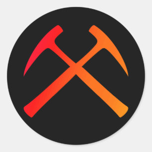 Crossed Rock Hammers Sticker